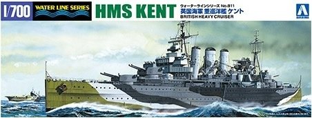 Aoshima 05673 HMS Kent Croiseur lourd britannique 1/700