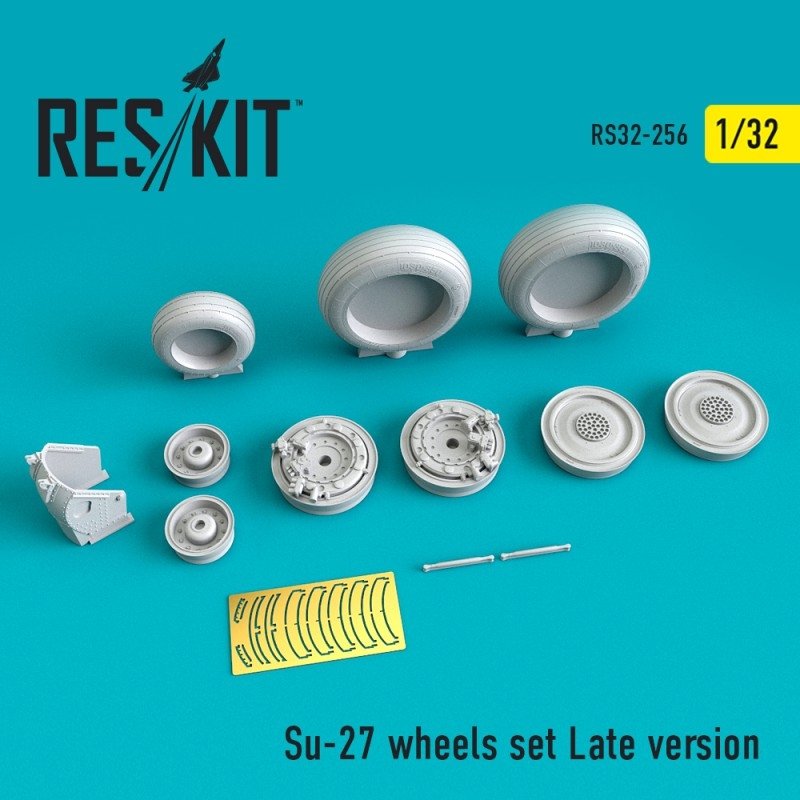 RESKIT RS32-0256 Jeu de roues Su-27 version tardive 1/32