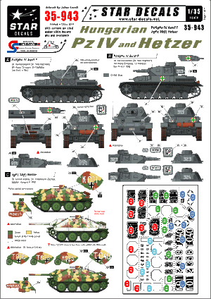 Star Decals 35-943 PzKpfw Hongrois IV et Hetzer 1/35