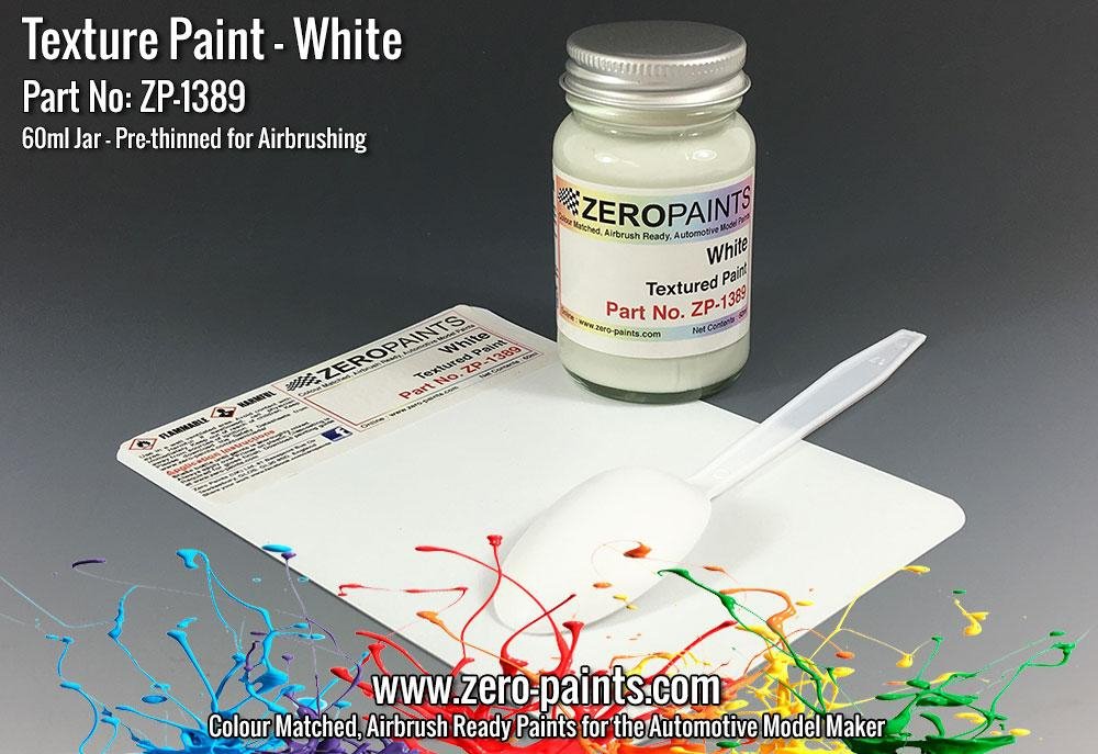 Peinture texturée blanche Zero Paints ZP-1389 - 60 ml (Moteurs, Intérieurs, etc.)