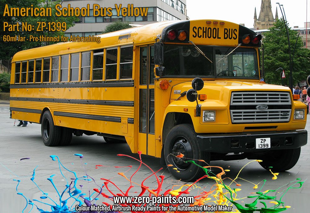 Peinture jaune pour bus scolaire américain Zero Paints ZP-1399, 60 ml