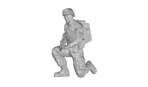 CMK F48332 Soldat agenouillé (sur le genou gauche), escouade d&amp;#39;infanterie de l&amp;#39;armée américaine, 2e division (partie 2) 1/48