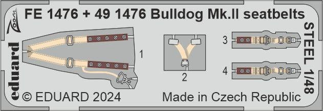 Ceintures de sécurité Eduard FE1476 Bulldog Mk. II STEEL AIRFIX 1/48