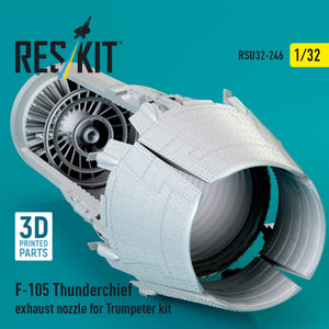 RESKIT RSU32-0246 F-105 Thunderchief exhaust nozzle for Trumpeter kit (3D Printed) 1/32