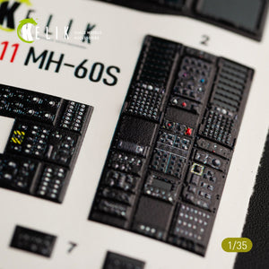 KELIK K35011 MH-60S KNIGHT HAWK - Décalcomanies 3D pour intérieur de la maquette KITTY HAWK au 1/35 – image 7