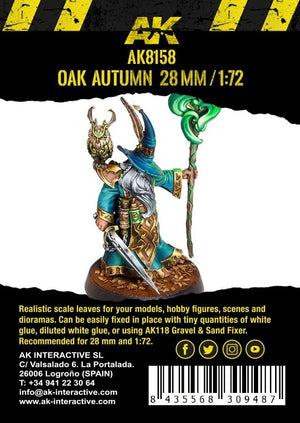 AK Interactive AK8158 CHÊNE FEUILLES D&amp;#39;AUTOMNE 28MM 1/72 – Bild 3