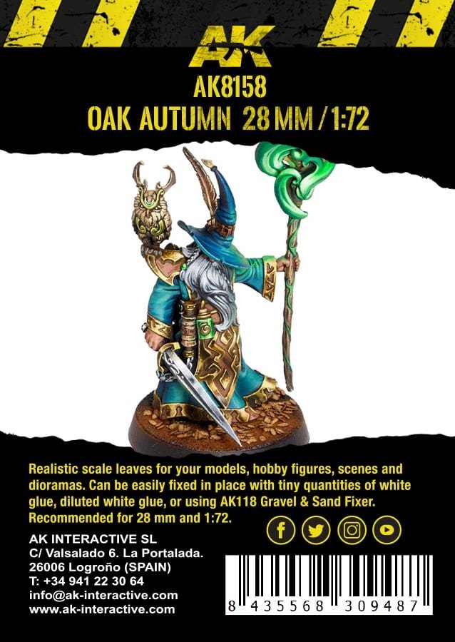 AK Interactive AK8158 CHÊNE FEUILLES D&amp;#39;AUTOMNE 28MM 1/72 – Bild 3