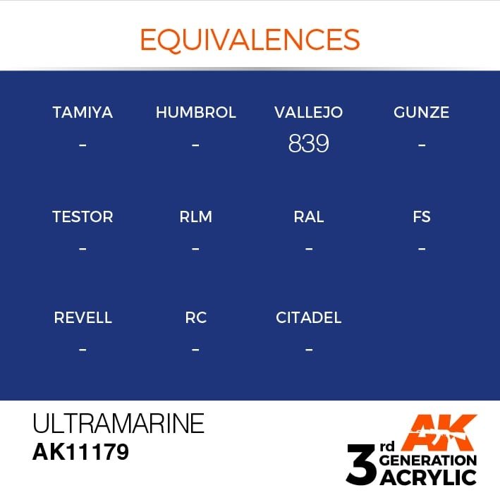 AK Interactive AK11179 ULTRAMARINE – STANDARD 17 ml  – image 3