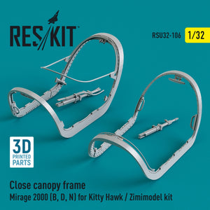 RESKIT RSU32-0106 CADRE DE VERROUILLE FERMÉE MIRAGE 2000 (B,D,N) POUR KITTY HAWK / KIT ZIMIMODEL (IMPRIMÉ EN 3D) 1/32