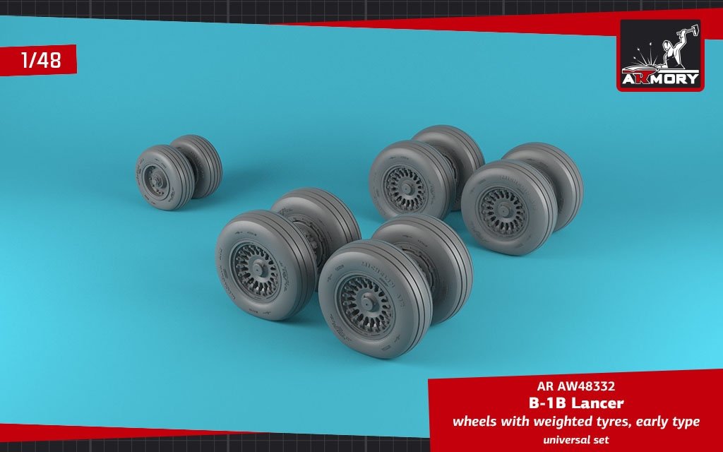 Roues Armory Models AW48332 B-1B Lancer avec pneus lestés, échelle 1/48 (début) – image 4