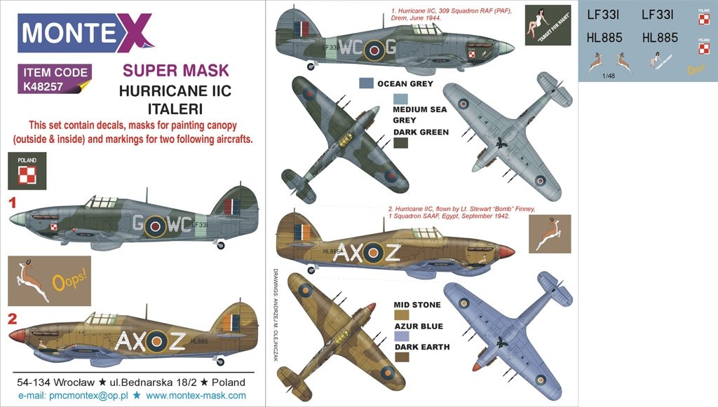Montex K48257 HURRICANE IIC 1/48