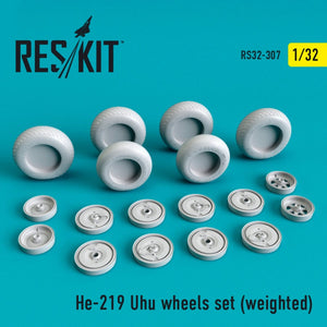 RESKIT RS32-0307 HE-219 « UHU » JEU DE ROUES (LESTÉ) 1/32