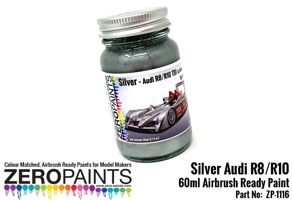Peinture Zero Paints ZP-1116 Audi R8-R10 TDI Argent Le Mans 60 ml