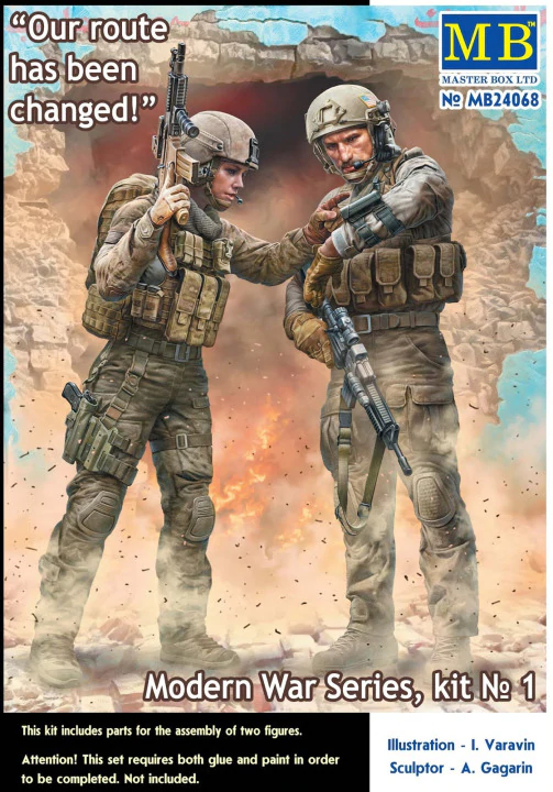Master Box 24068 Série Guerre Moderne, kit n° 1. « Notre itinéraire a été modifié ! » 1/24