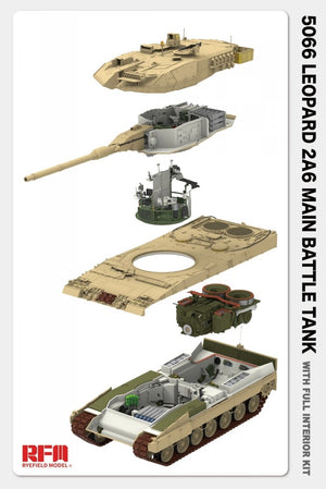 Maquette Rye Field 5066 Leopard 2 A6 - Intérieur complet 1/35 – image 6
