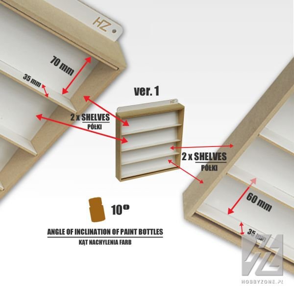 Support de peinture Hobby Zone HZ-s3s ver.2 (26 mm - diamètre du flacon) – immagine 4