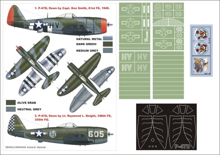 Montex K32117 P-47D Bubbletop pour HASEGAWA 1/32