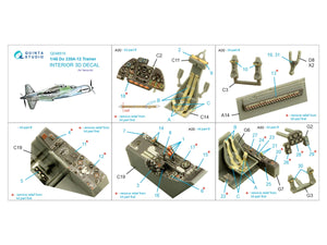 Intérieur imprimé en 3D et coloré sur papier décalcomanie Quinta Studio QD48515 Do 335A-12 Trainer (Tamiya) 1/48 – Bild 2