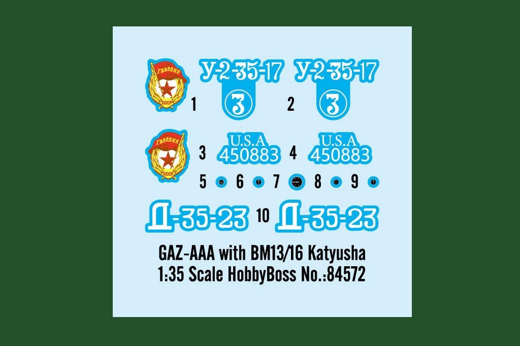 Hobby Boss 84572 GAZ-AAA with BM13/16 Katyusha 1/35 – zdjęcie 20