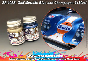 Coffret de peinture Zero Paints ZP-1058 Bleu métallisé Gulf et Champagne (2 x 30 ml) – image 3
