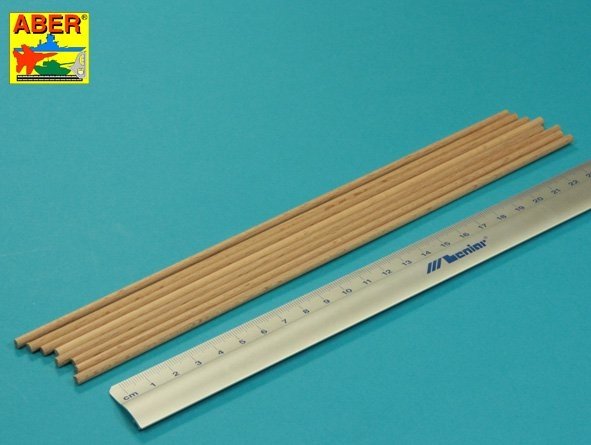 Tiges en bois Aber WR4, longueur 4 mm, 250 mm x 8 pièces. – image 2