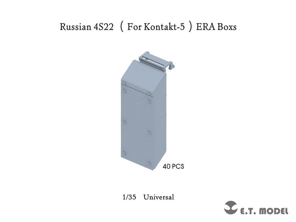 ET Model P35-306 Boîtes de blindage réactif russe 4S22 (pour Kontakt-5) 40 pièces (impression 3D) 1/35