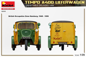 MiniArt 38049 TEMPO A400 LIEFERWAGEN. FOURgon DE LIVRAISON DE LÉGUMES 1/35 – image 5
