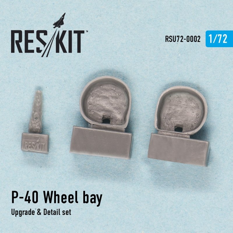 RESKIT RSU72-0002 P-40 D, EF, K, M, N Baie de train d&amp;#39;atterrissage pour Special Hobby, Academy, Hasegawa, Sword, Az-models 1/72