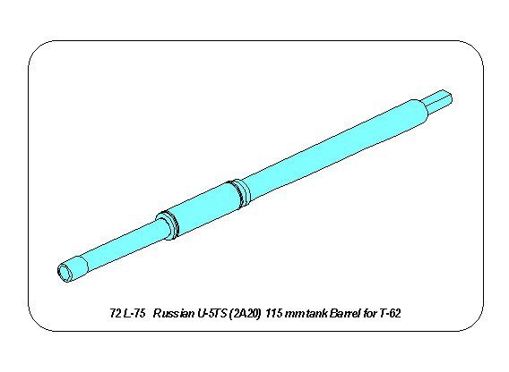 Canon Aber 72L-75 U-5TS(2A20) de 115 mm pour char russe T6 à l&amp;#39;échelle 1/72 – immagine 10