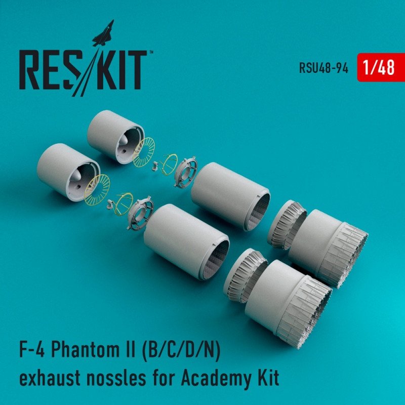RESKIT RSU48-0094 Embouts d'échappement F-4 B/C/D/N Phantom II pour maquette Academy au 1/48