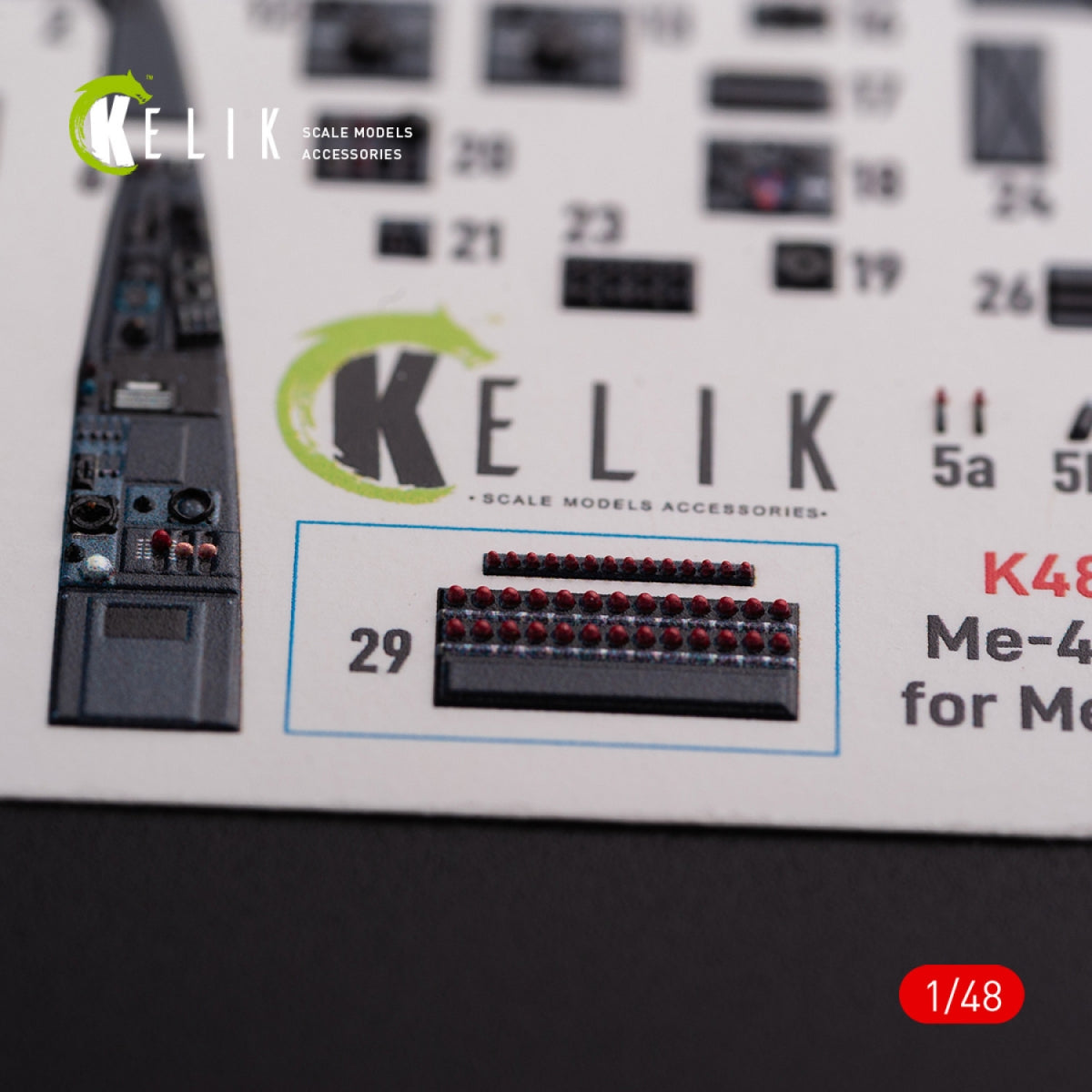 KELIK K48075 Messerschmitt Me-410 A1 autocollants 3D intérieurs pour kit modèle Meng 1/48 – image 4