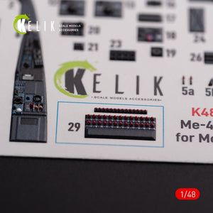 KELIK K48075 Messerschmitt Me-410 A1 autocollants 3D intérieurs pour kit modèle Meng 1/48 – image 4