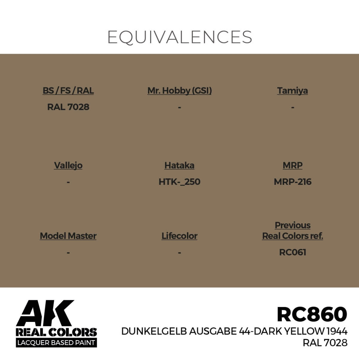 AK Interactive RC860 Dunkelgelb Ausgabe 44-Jaune foncé 1944 RAL 7028 17 ml – immagine 3