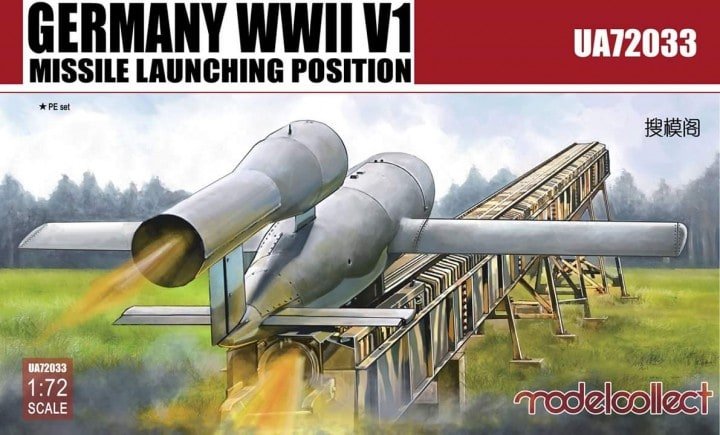 Modelcollect UA72033 Position de lancement des V1 allemands de la Seconde Guerre mondiale, échelle 1/72