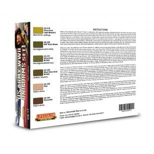 Coffret de peinture acrylique Lifecolor CS17 « Uniformes américains » (6 x 22 ml) – image 2