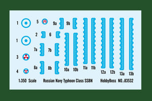 Hobby Boss 83532 SNLE de classe Typhoon de la marine russe (1/350) – immagine 4