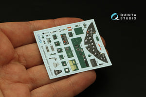 Intérieur coloré imprimé en 3D sur papier décalcomanie pour F4F-3 Wildcat (Trumpeter) de Quinta Studio QD32186, échelle 1/32  – image 3