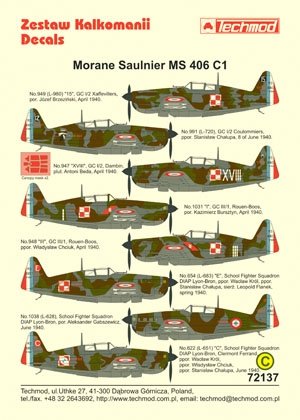 Techmod 72137 - Morane-Saulnier MS.406C1 1/72 – Bild 2