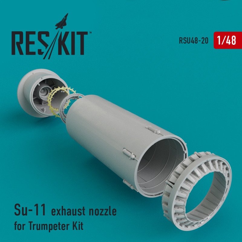 RESKIT RSU48-0020 Tuyère d'échappement Su-11 pour maquette Trumpeter au 1/48
