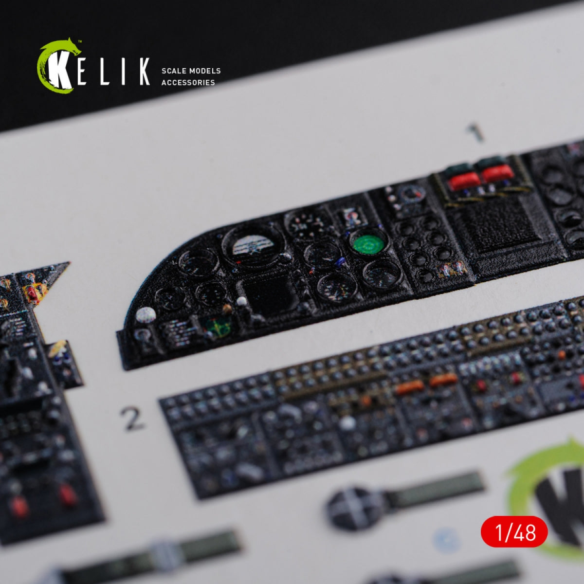 Décalcomanies 3D intérieures KELIK K48090 CH-46E pour maquette Academy au 1/72 – image 3