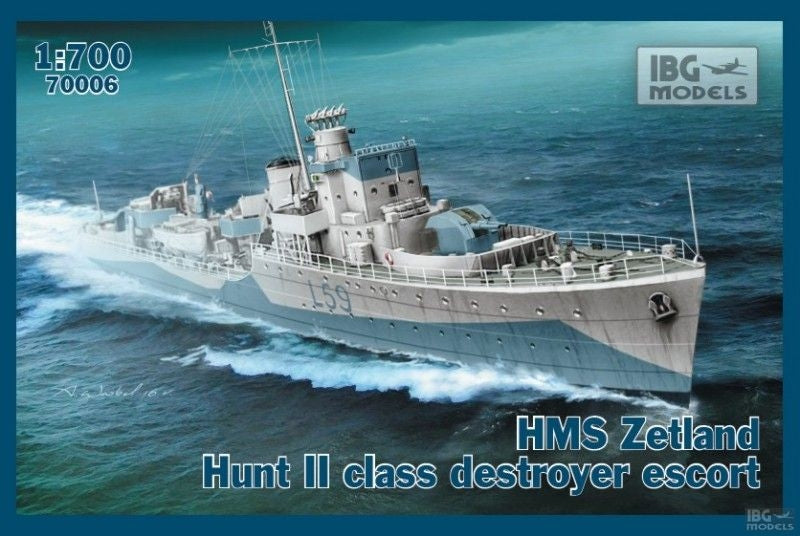 IBG 70006 HMS Zetland, escorte de destroyer de classe Hunt II, échelle 1/700 