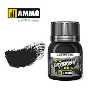 Munitions Mig 0653 DRYBRUSH Noir Brun 40 ml