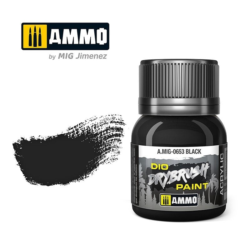 Munitions Mig 0653 DRYBRUSH Noir Brun 40 ml