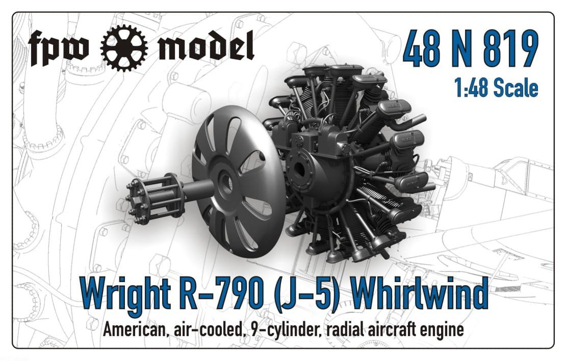 Maquette FPW 48N819 Wright J-5 (R-790) Whirlwind 1/48