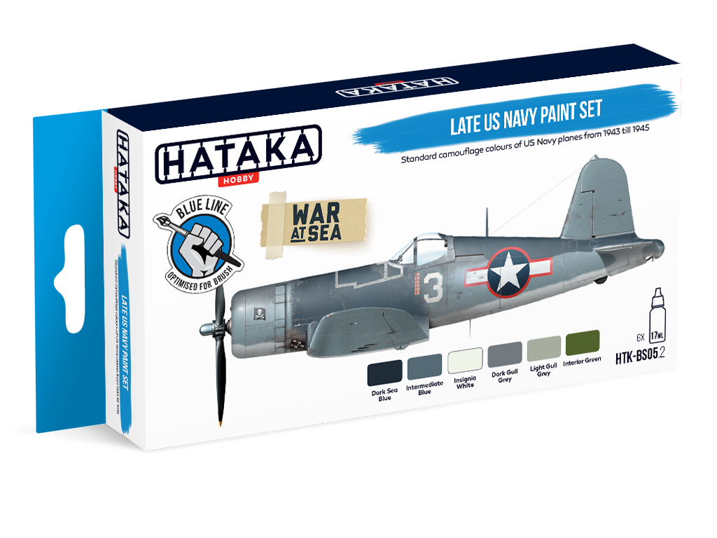 Hataka HTK-BS05.2 Ensemble de peinture Late US Navy (6x17ml)