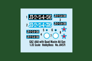 Hobby Boss 84571 GAZ-AAA avec canon antiaérien quadruple Maxim 1/35  – image 4
