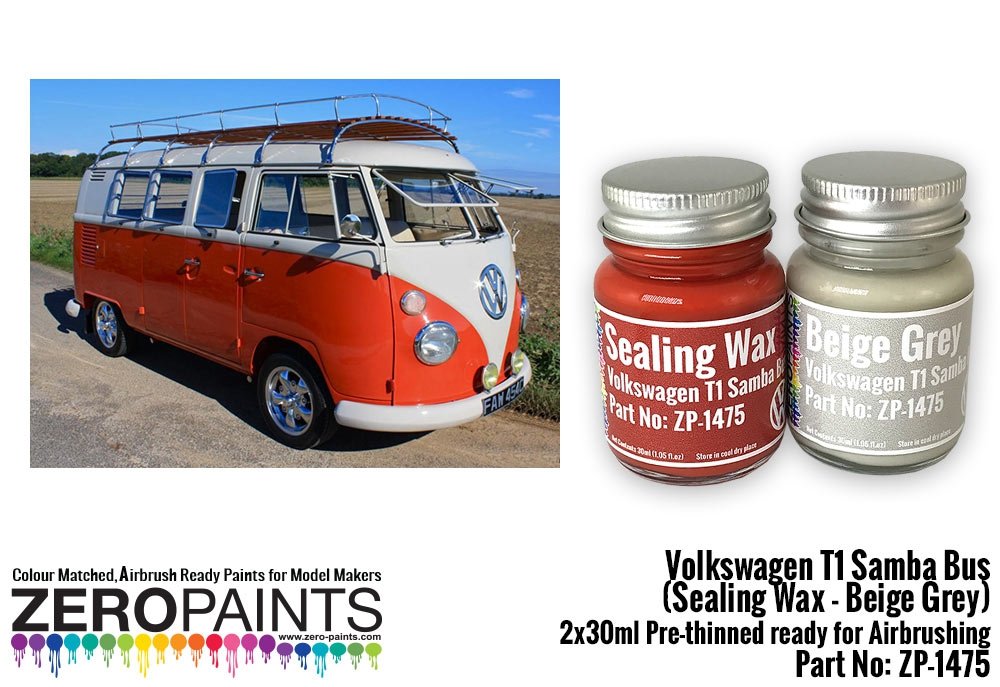 Peinture d&amp;#39;étanchéité Zero Paints ZP-1475-1 pour Volkswagen T1 Samba Bus - Gris 2 x 30 ml – image 3