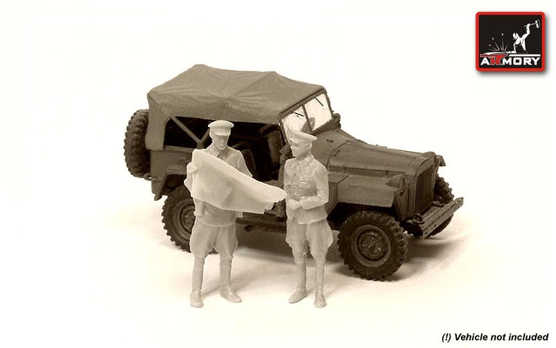 Armory Models F7201 Officiers de l'Armée rouge avec carte (Seconde Guerre mondiale) 1/72