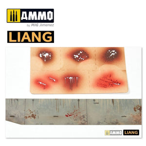 Pochoirs pour aérographe Liang 0005 Effets d&amp;#39;éclaboussures de sang – Bild 5