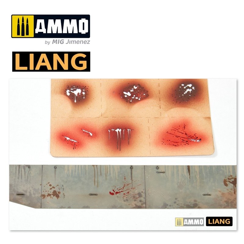 Pochoirs pour aérographe Liang 0005 Effets d&amp;#39;éclaboussures de sang – Bild 5